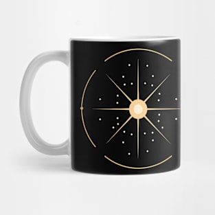 Minimal Sun Logo, Celistial Astronomy Space Art Mug